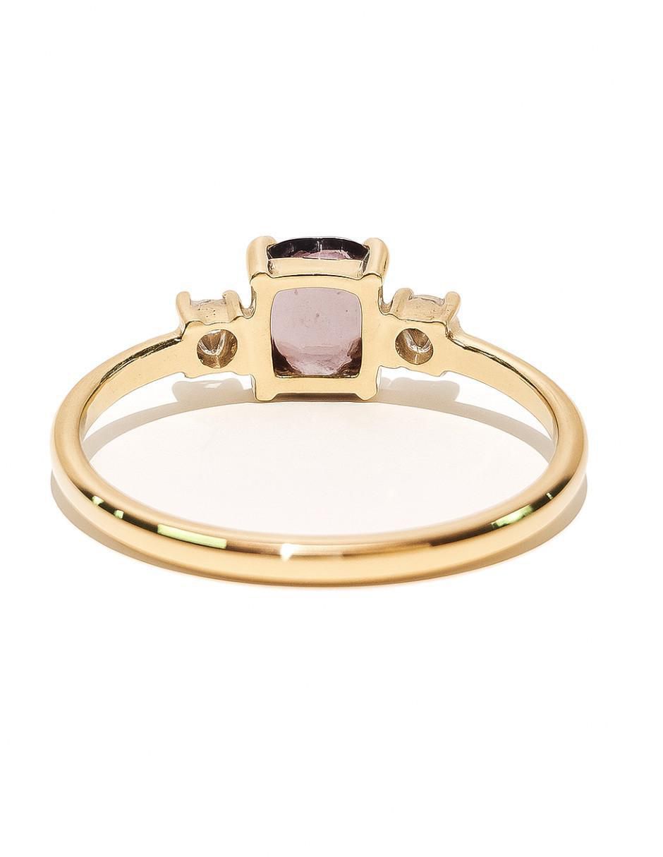 Anillo 14 k de oro amarillo espinela 3