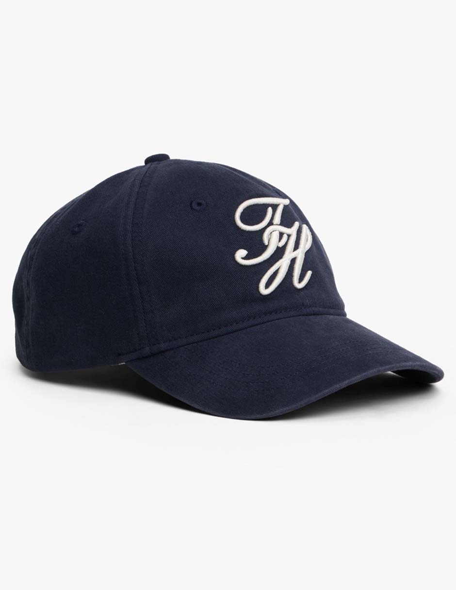 Gorra con visera curva casual Tommy Script para mujer