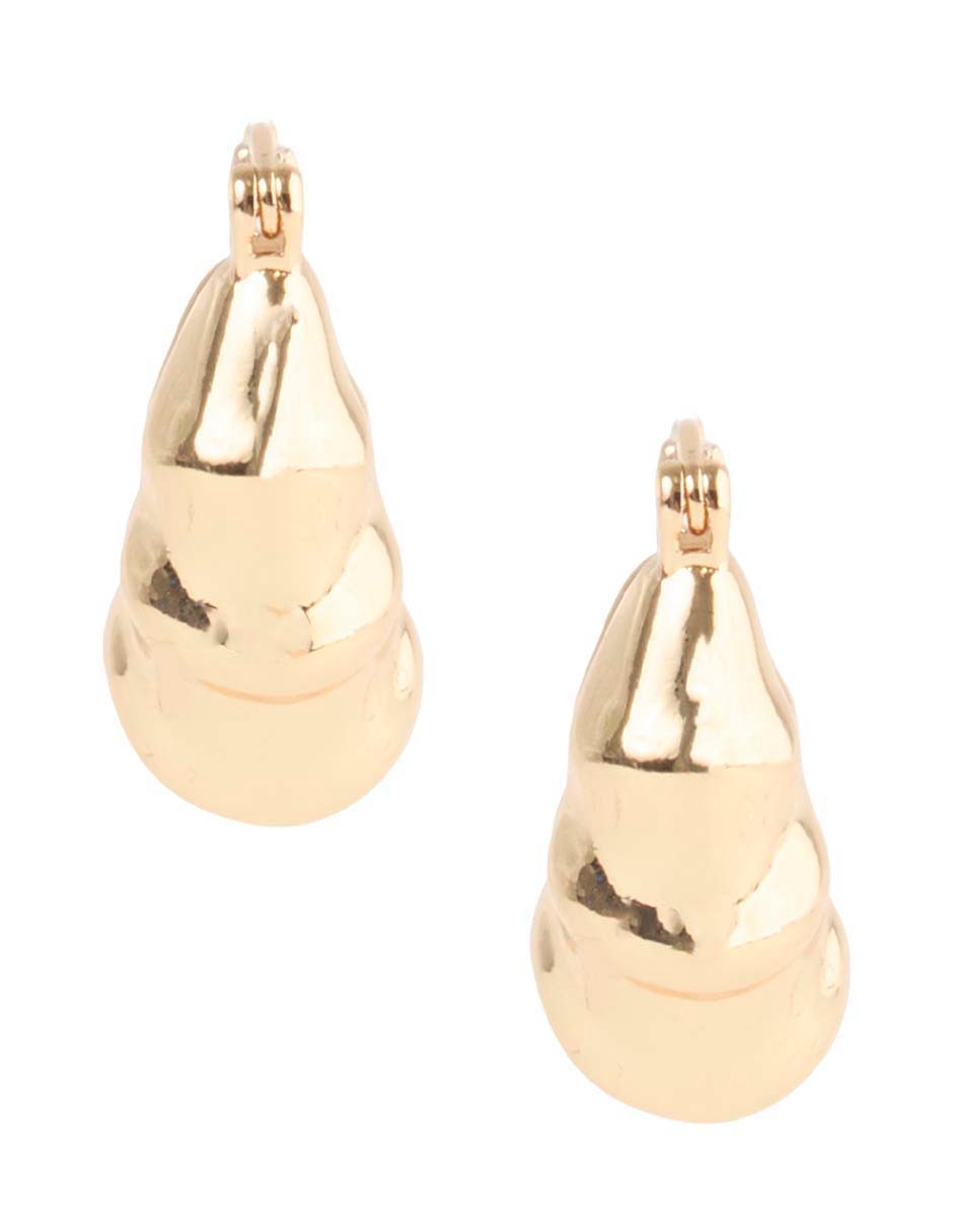 Aretes de aro ciruculares Map con acabado espejo