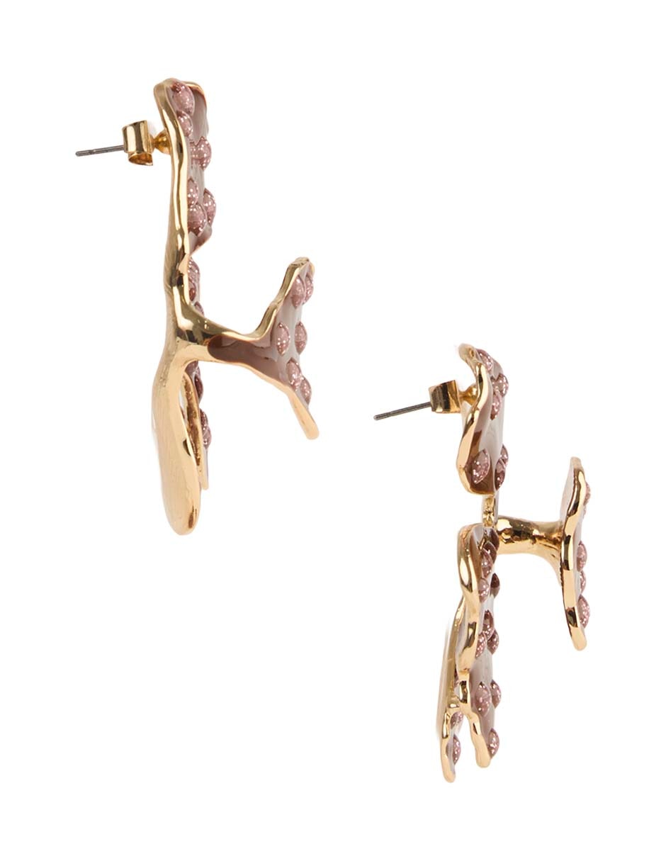 Aretes largos con acabado brillante 3