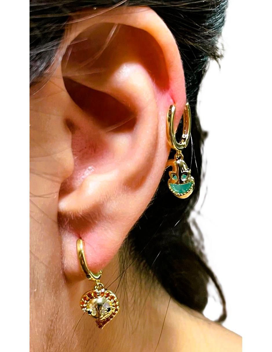 Set de aretes Jack & Sally El extraño mundo de Jack con acabado pulido zirconia cúbica 4