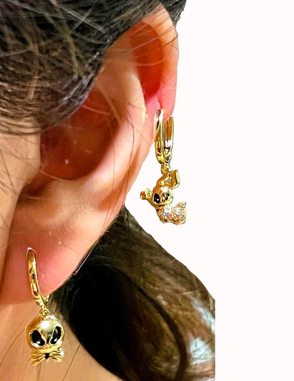 Set de aretes Jack & Sally El extraño mundo de Jack con acabado pulido zirconia cúbica 5