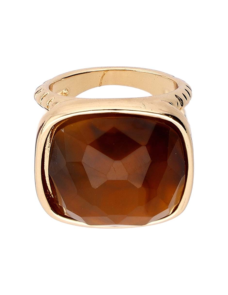 Anillo cuadrado pavé