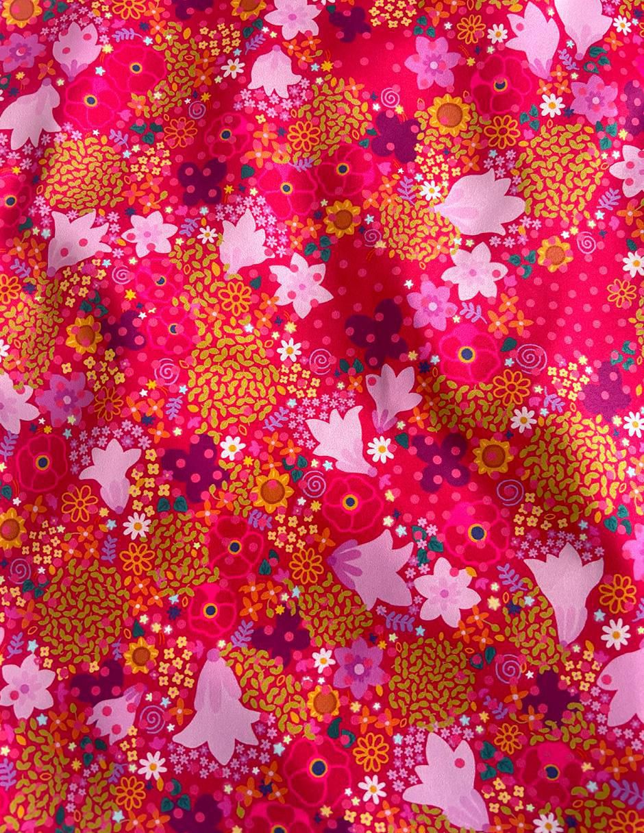 Mascada con estampado floral 2