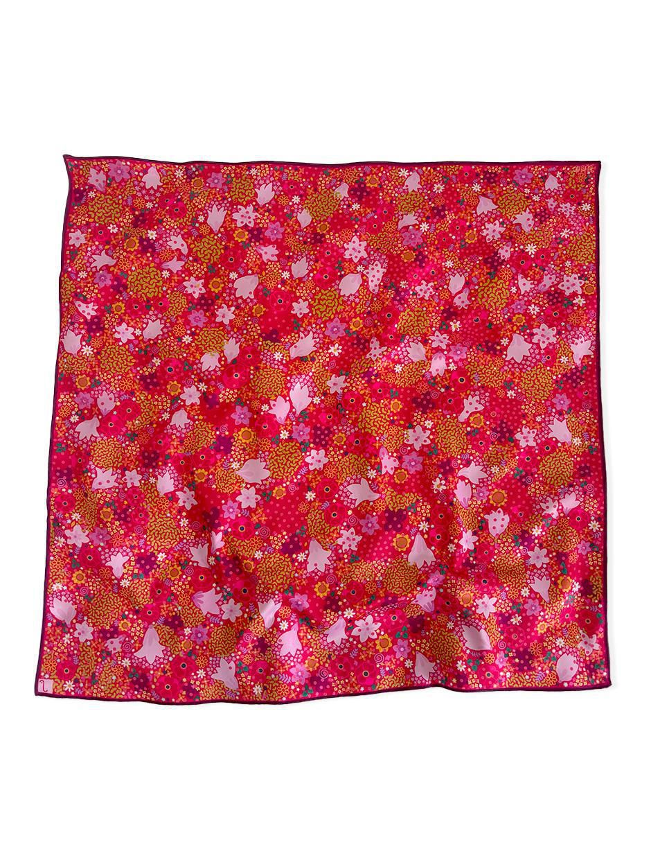 Mascada con estampado floral 4