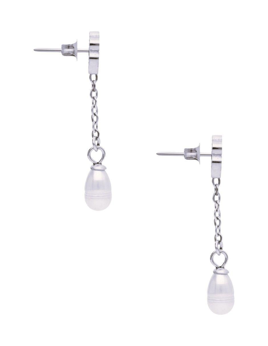 Aretes largos de trébol con acabado brillante 3