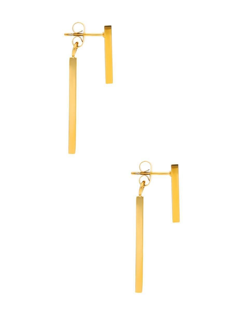 Aretes largos con acabado brillante 3