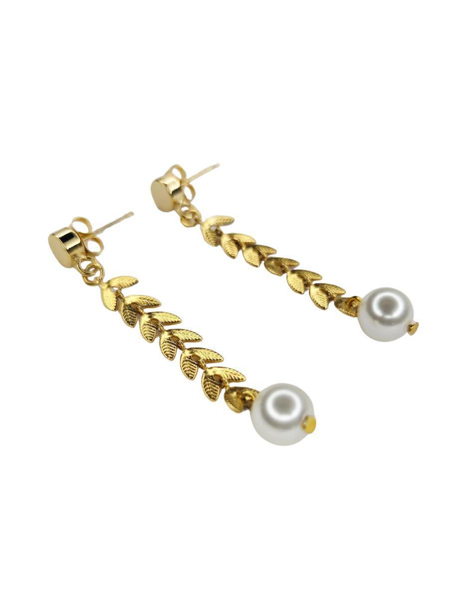 Aretes largos de hoja 2