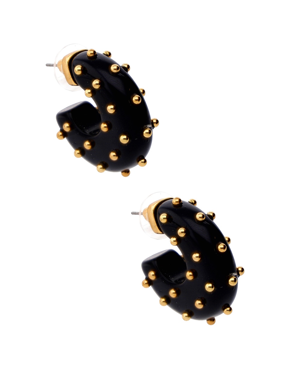 Aretes de círculo con acabado texturizado 2
