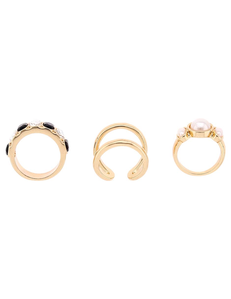 Set anillo circular pavé 2