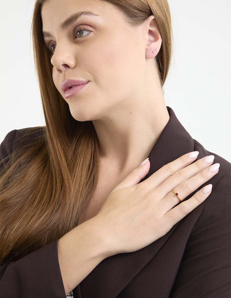 Anillo circular pavé 4