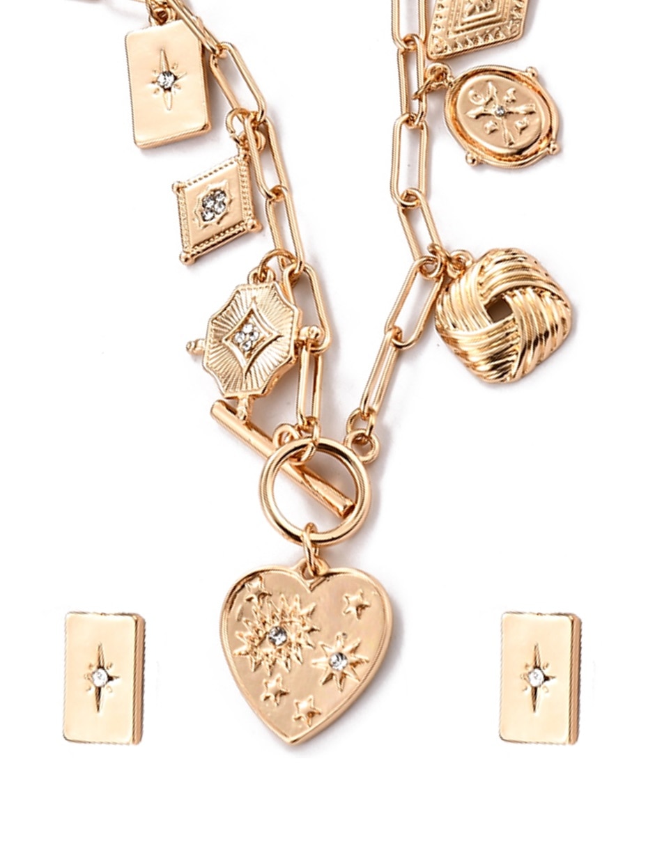 Aretes y collar cristal Aretes y collar cristal