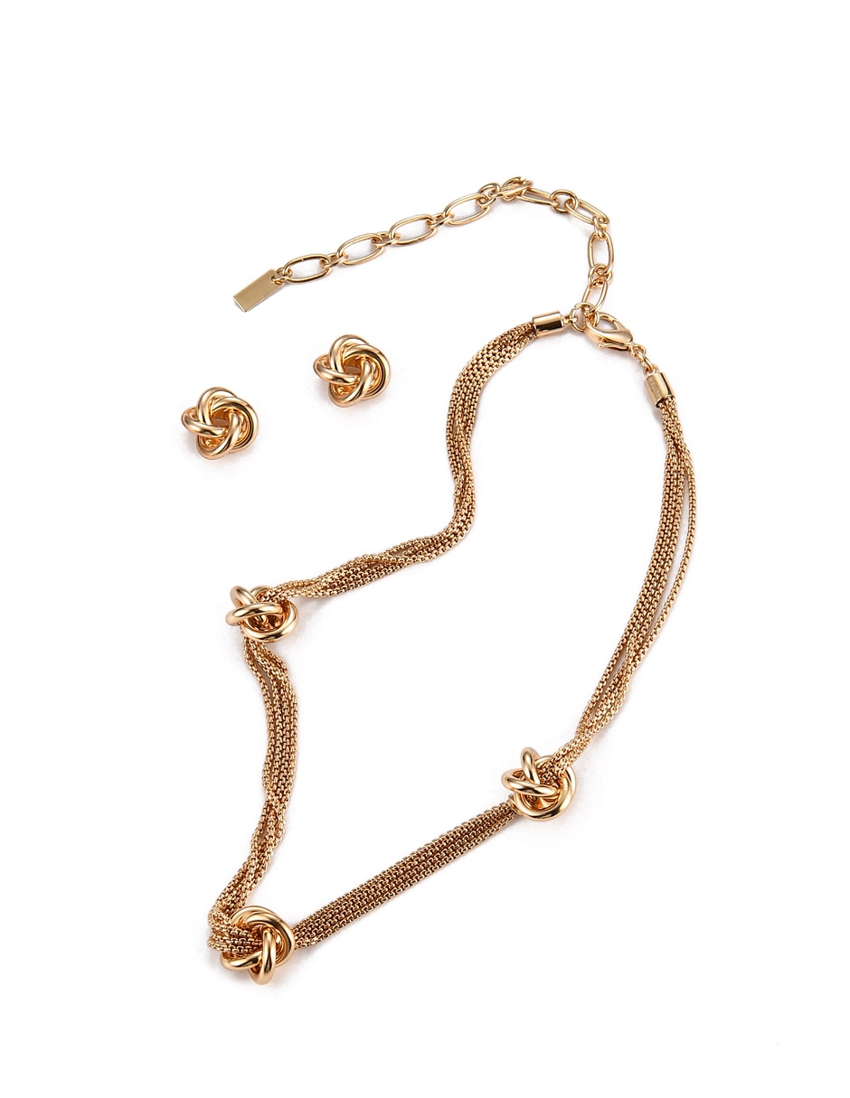Aretes y collar de nudo 6