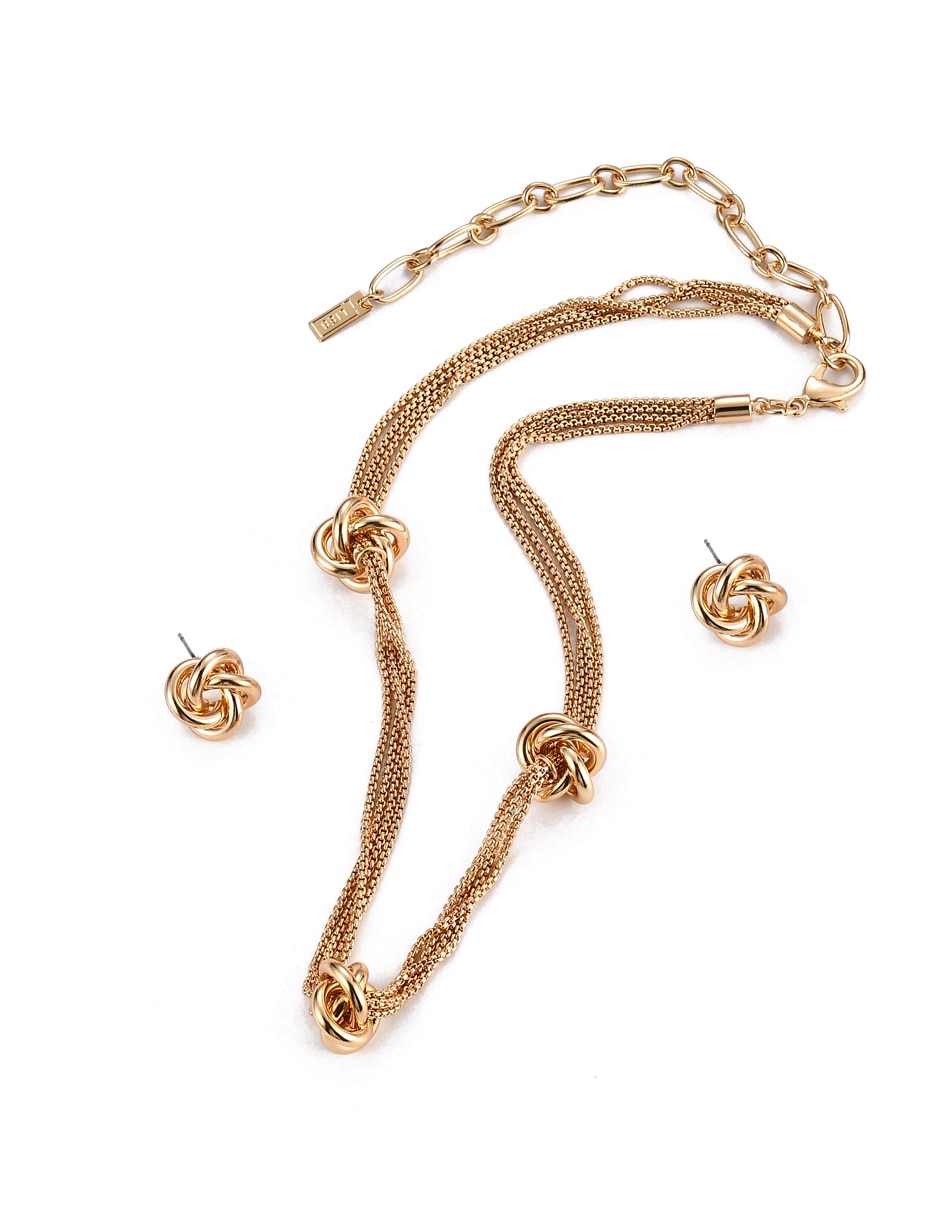 Aretes y collar de nudo 7