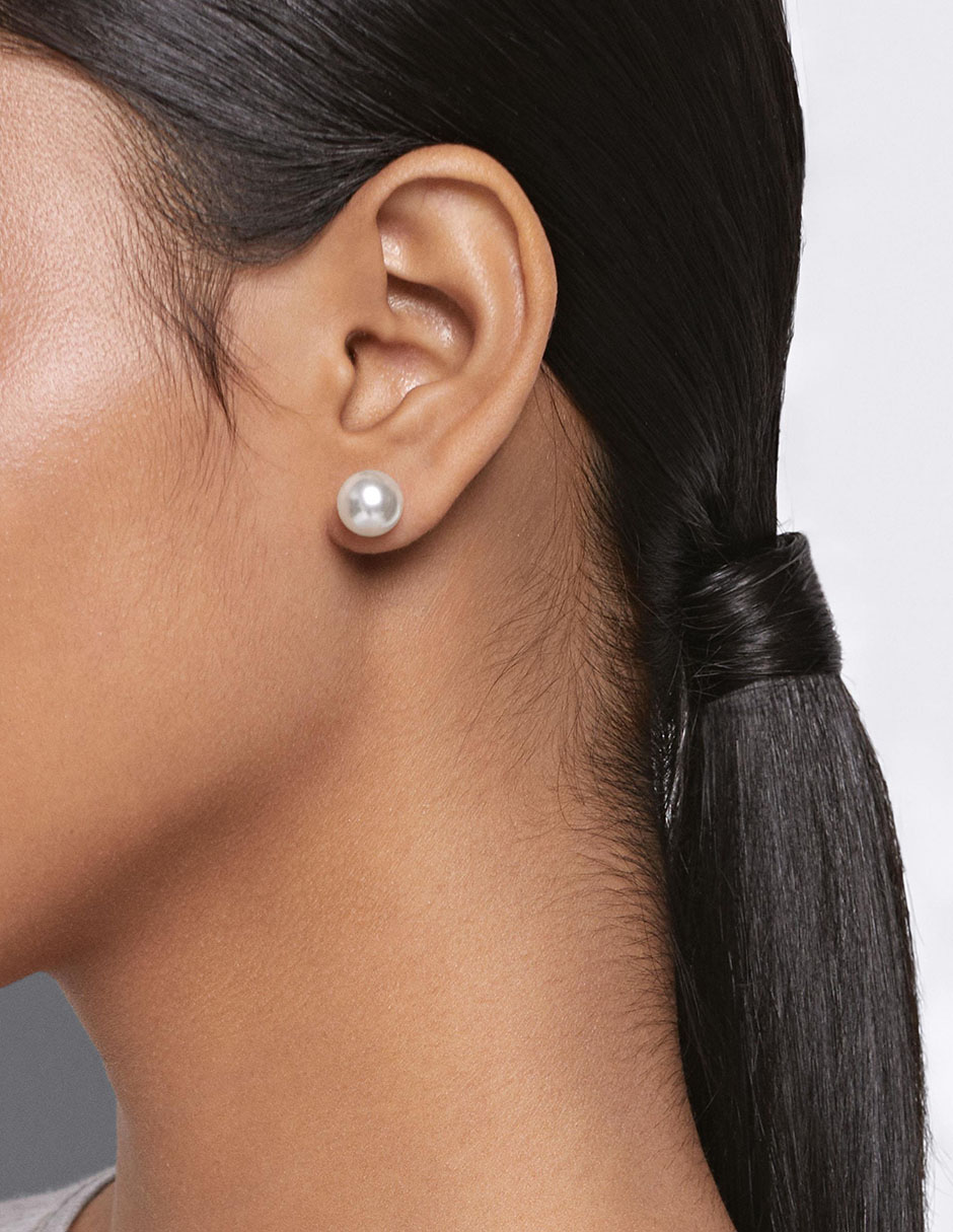 Aretes redondos con acabado brillante 2