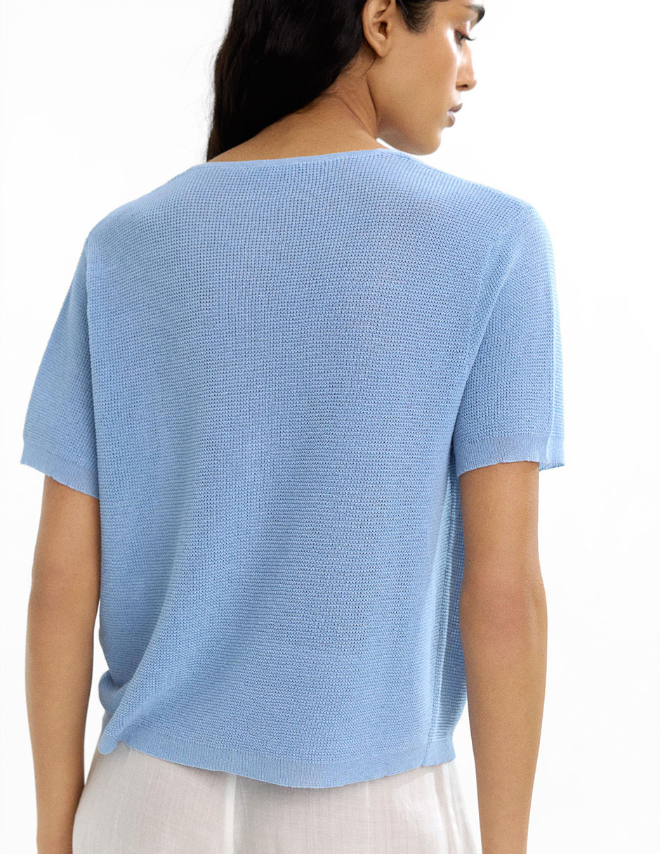Suéter cuello V para mujer 3