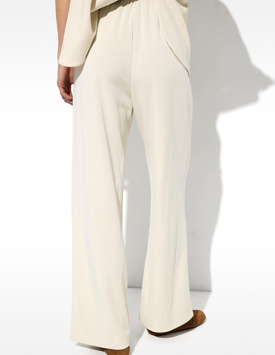 Pants regular con elástico para mujer 4