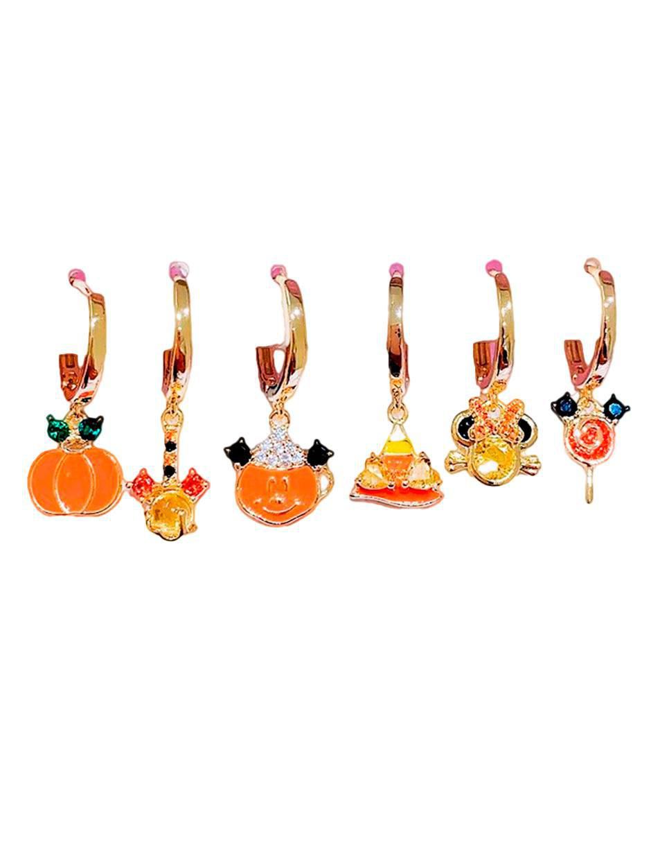 Set de aretes Mickey Mickey con acabado pulido zirconia cúbica Set de aretes Mickey Mickey con acabado pulido zirconia cúbica