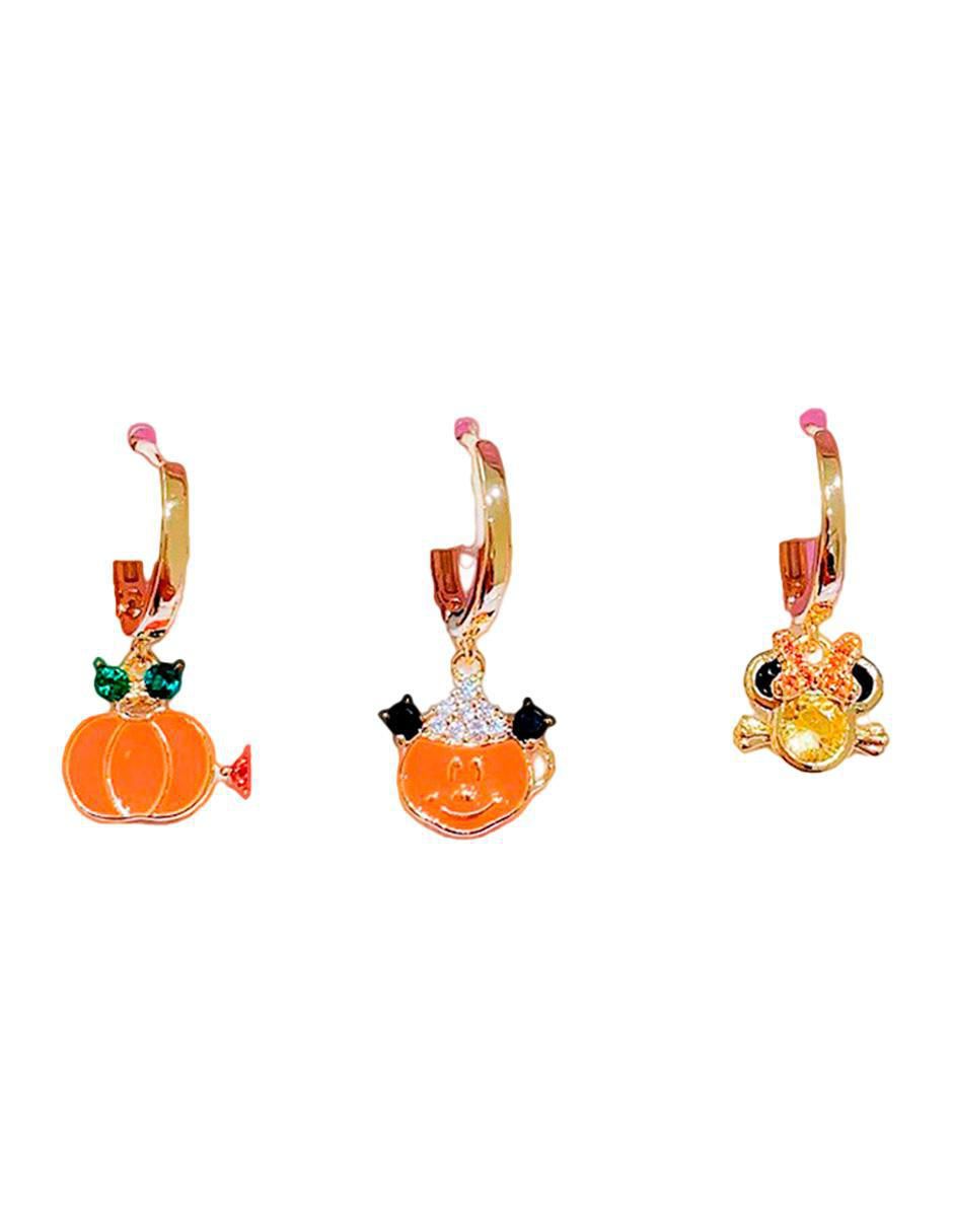 Set de aretes Mickey Mickey con acabado pulido zirconia cúbica 3