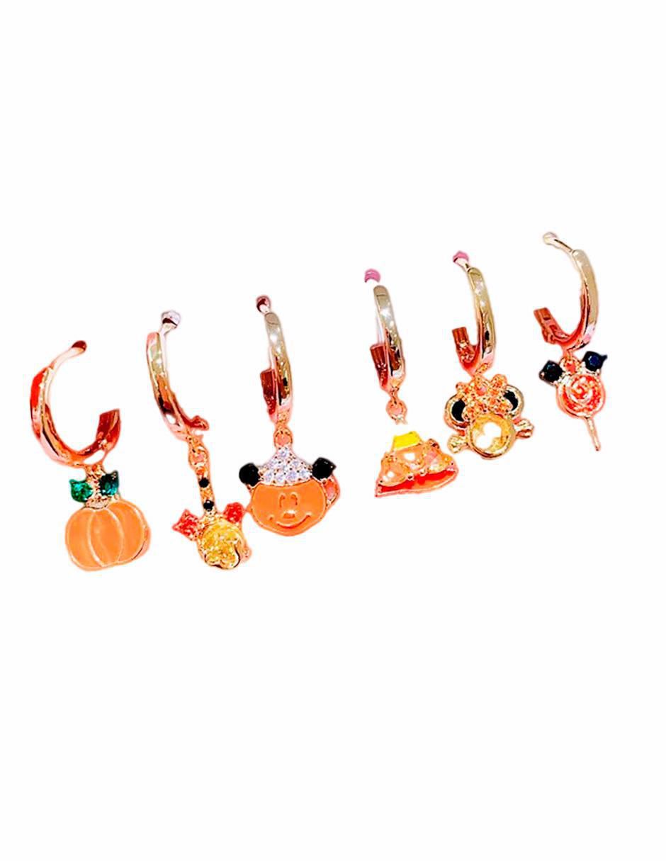 Set de aretes Mickey Mickey con acabado pulido zirconia cúbica 4