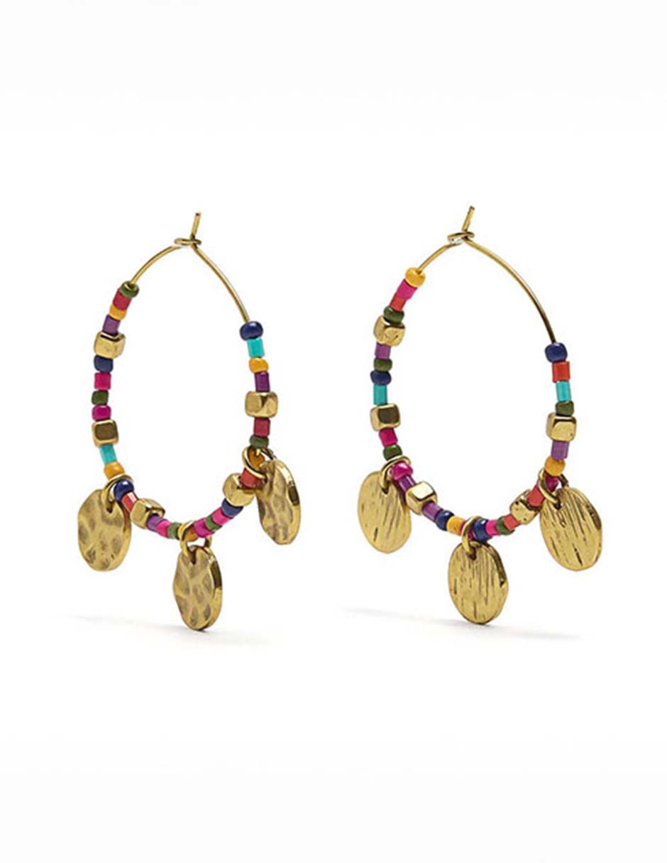 Aretes de aro redondos con acabado pulido 1