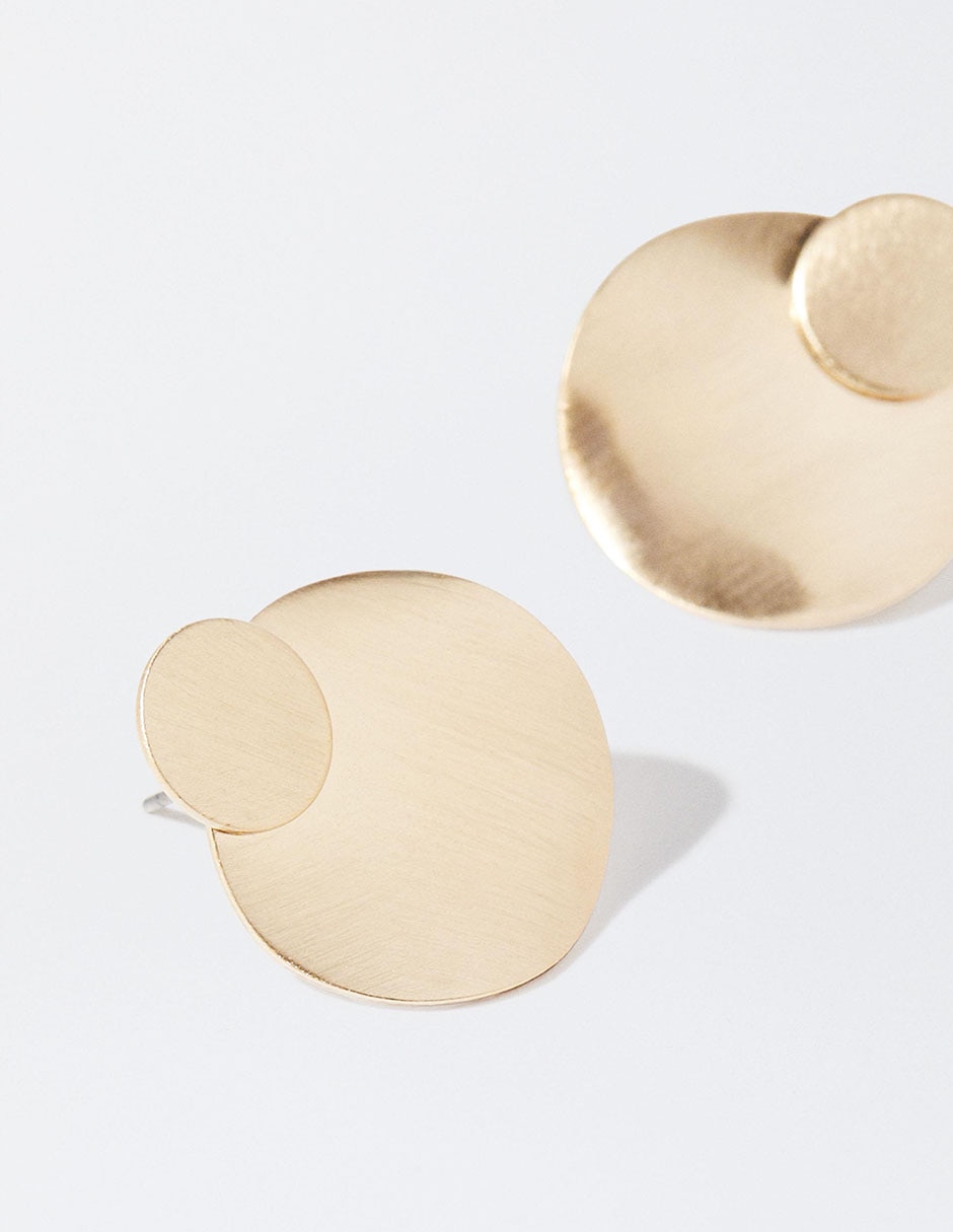 Aretes de aro redondos con acabado pulido 2