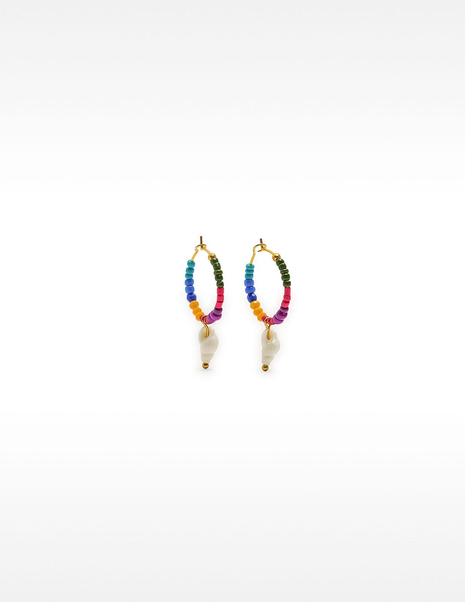Aretes de aro con acabado brillante 1