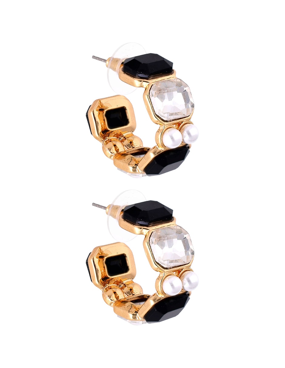 Aretes cortos con acabado brillante 2
