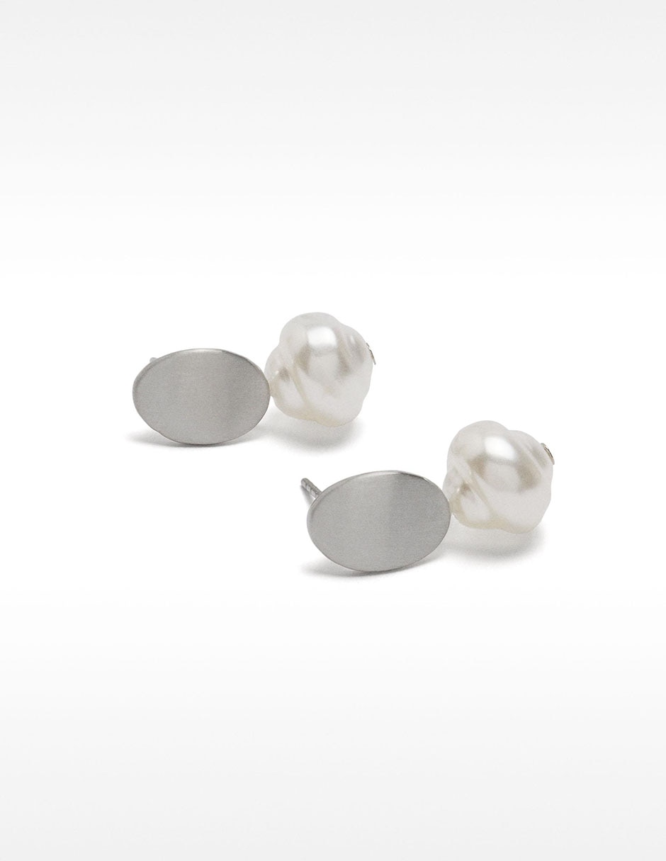 Aretes Silver Delicates con acabado pulido 2