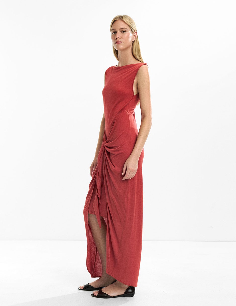 Vestido midi casual T2 Junho para mujer 2