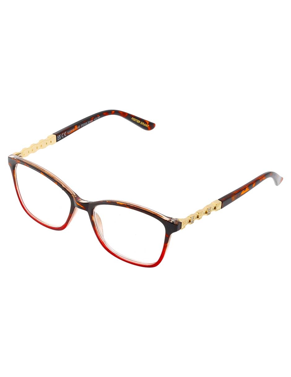 Lentes para vista cansada Edelyn Wine cuadrado para mujer