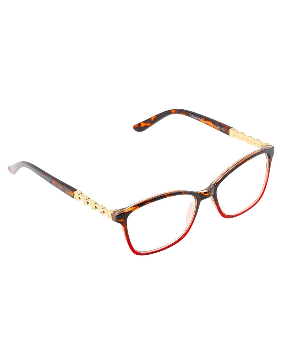 Lentes para vista cansada Edelyn Wine cuadrado para mujer