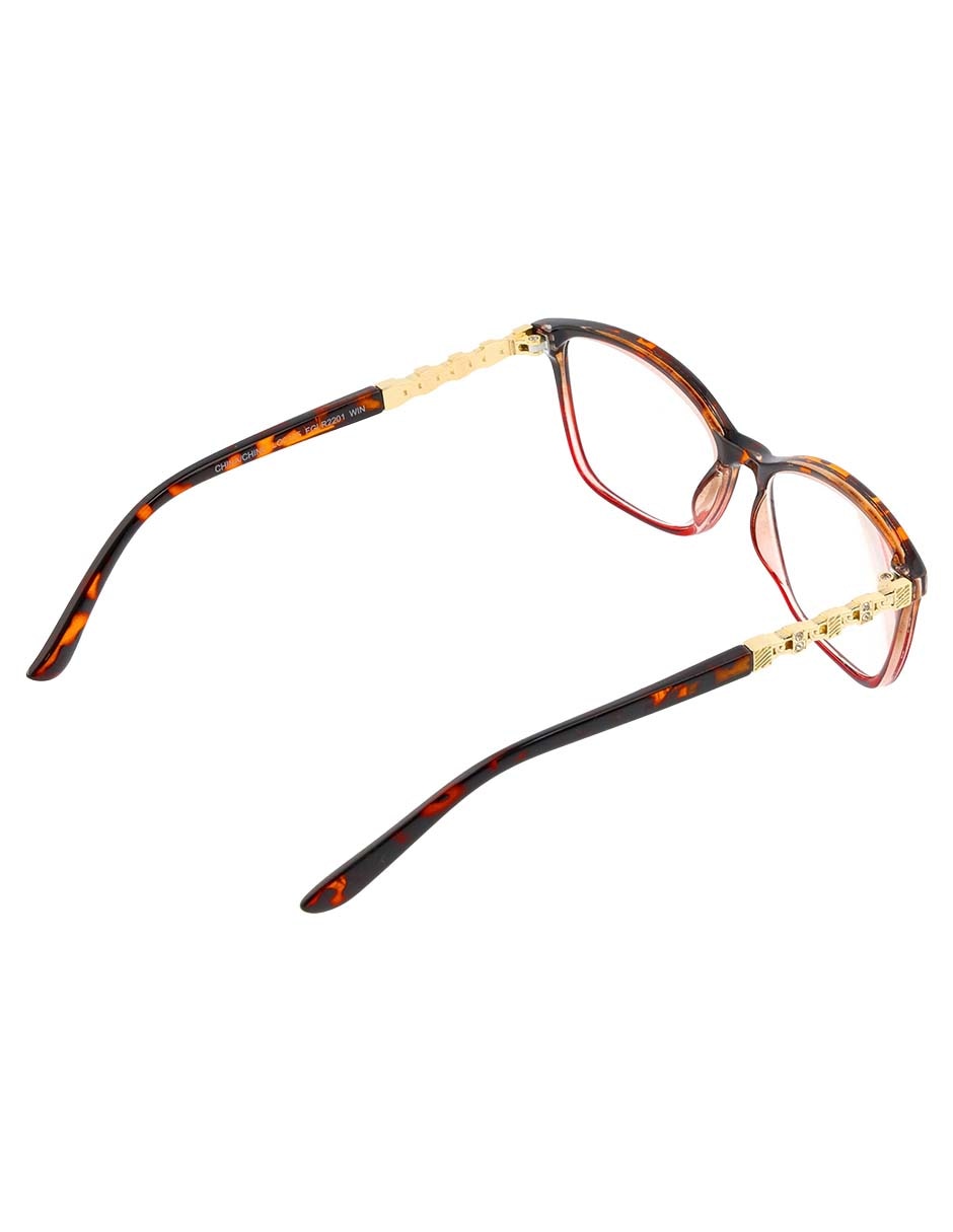 Lentes para vista cansada Edelyn Wine cuadrado para mujer