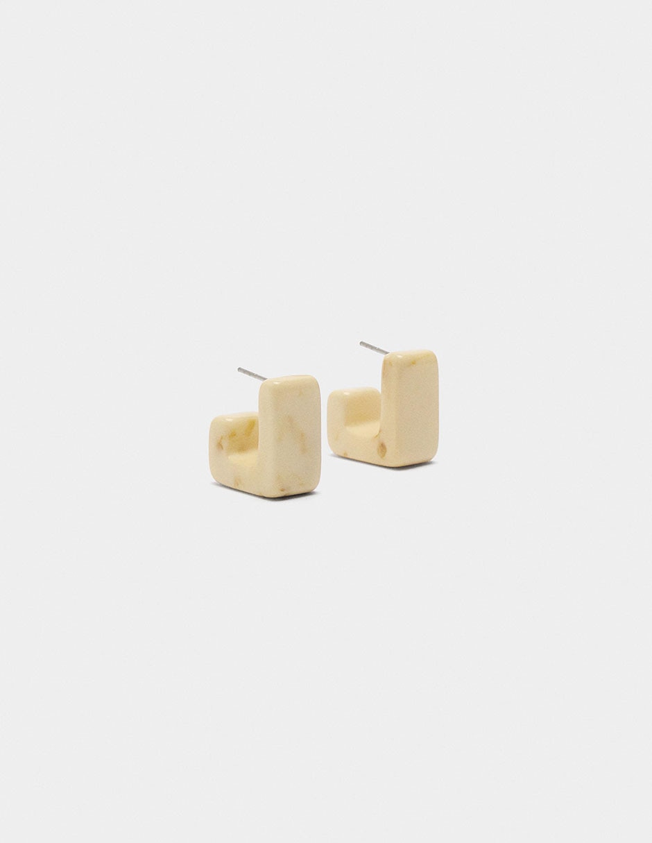 Aretes rectangulares Circus Fever con acabado brillante
