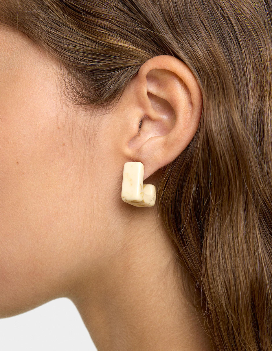 Aretes rectangulares Circus Fever con acabado brillante 2