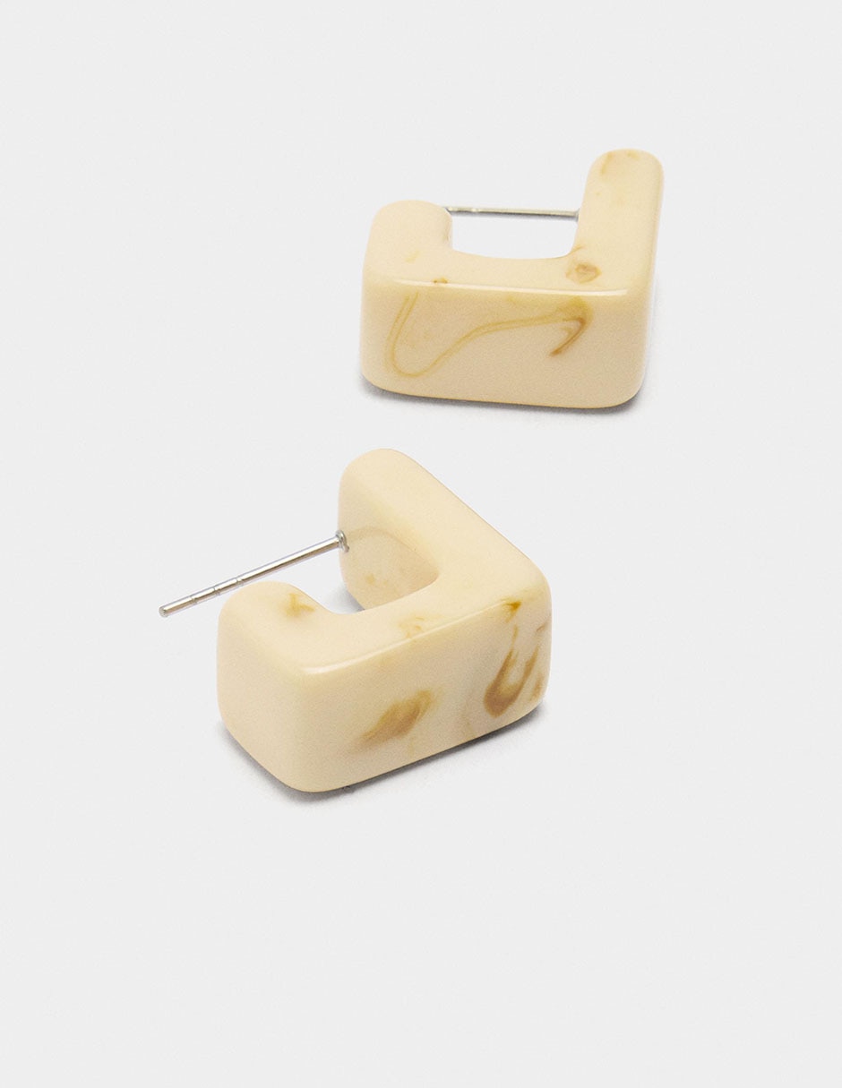 Aretes rectangulares Circus Fever con acabado brillante 3