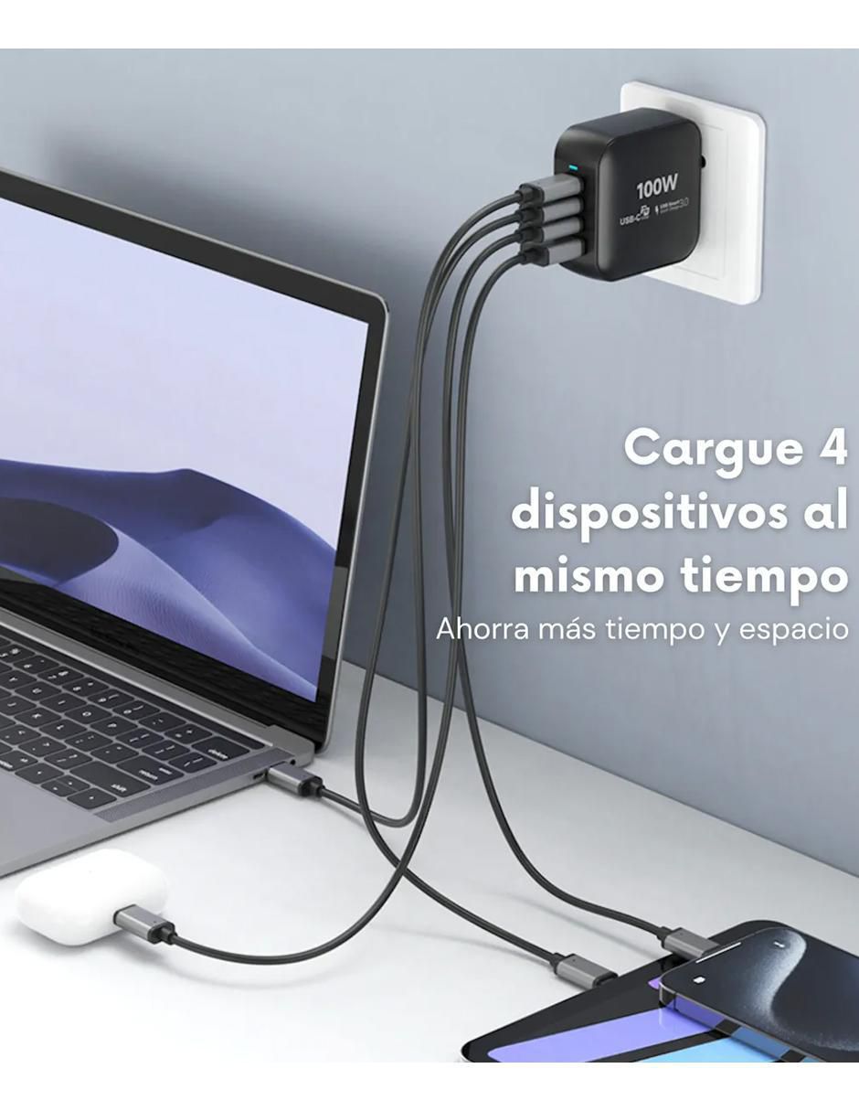 Adaptador de corriente de 100 w usb + usb tipo c