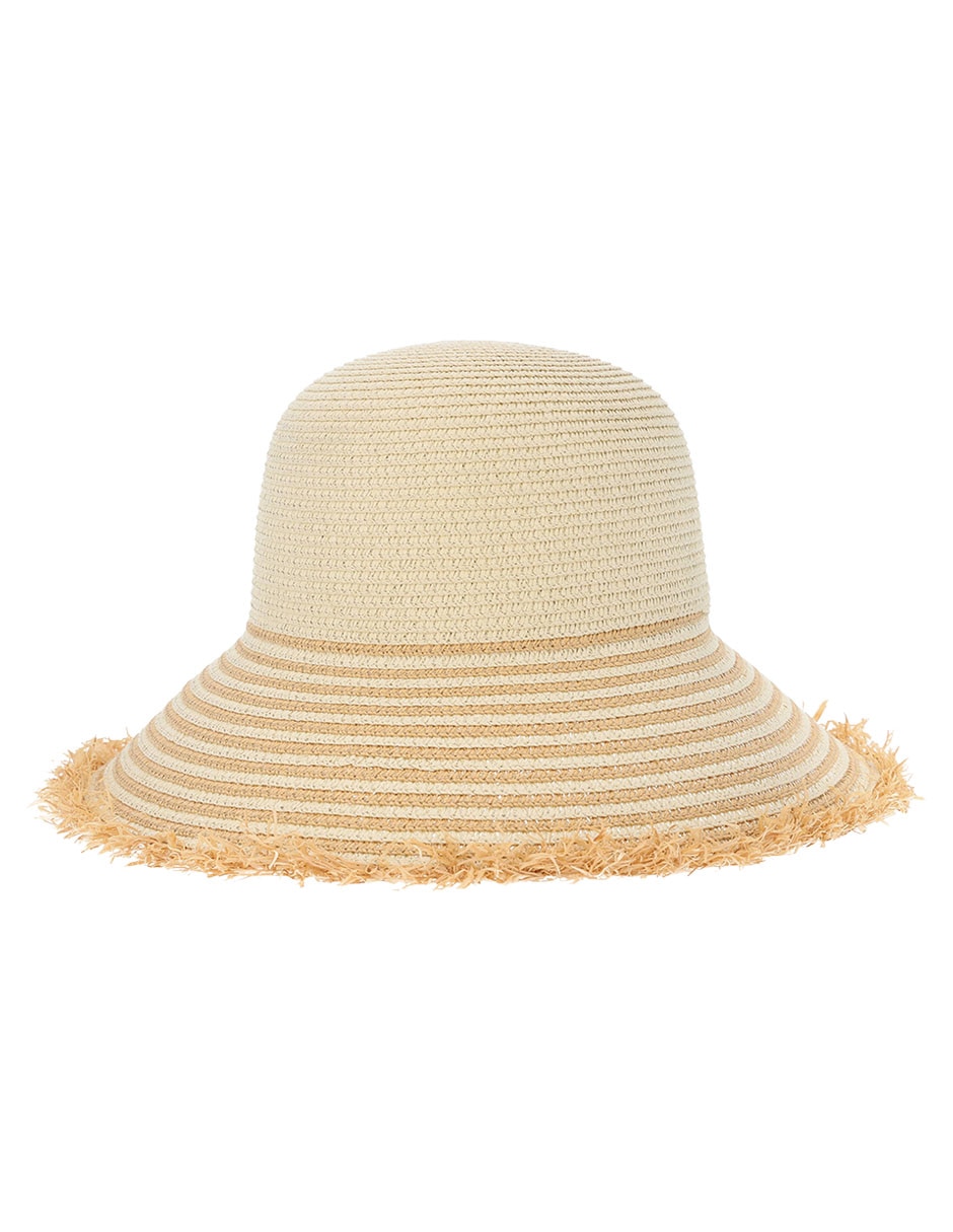 Sombrero ala mediana estampado a rayas 3