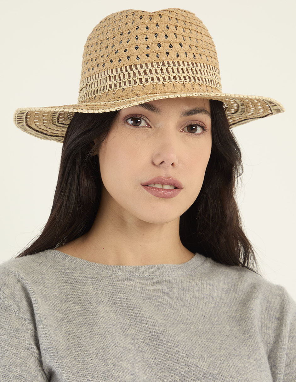 Sombrero ala mediana estampado corte láser 4