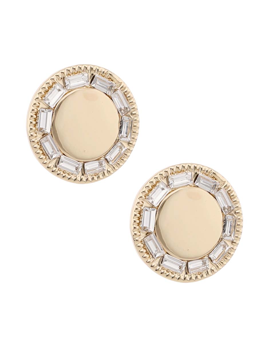 Aretes cortos circulares con acabado liso
