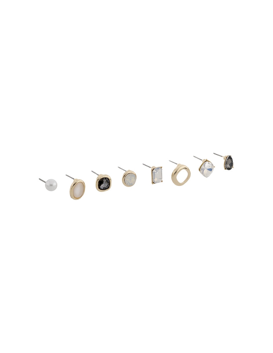 Set de aretes con acabado brillante 2