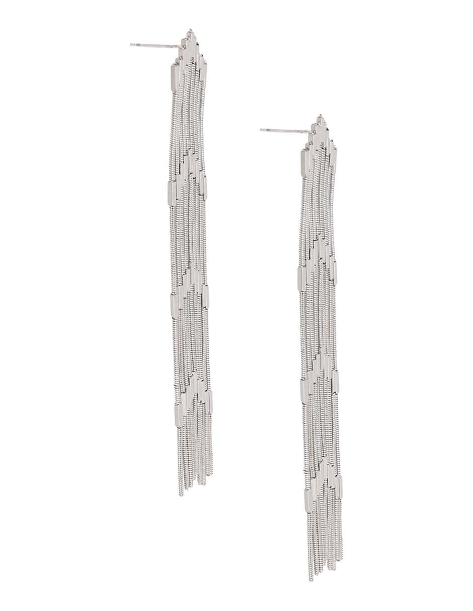 Aretes largos con acabado brillante 2