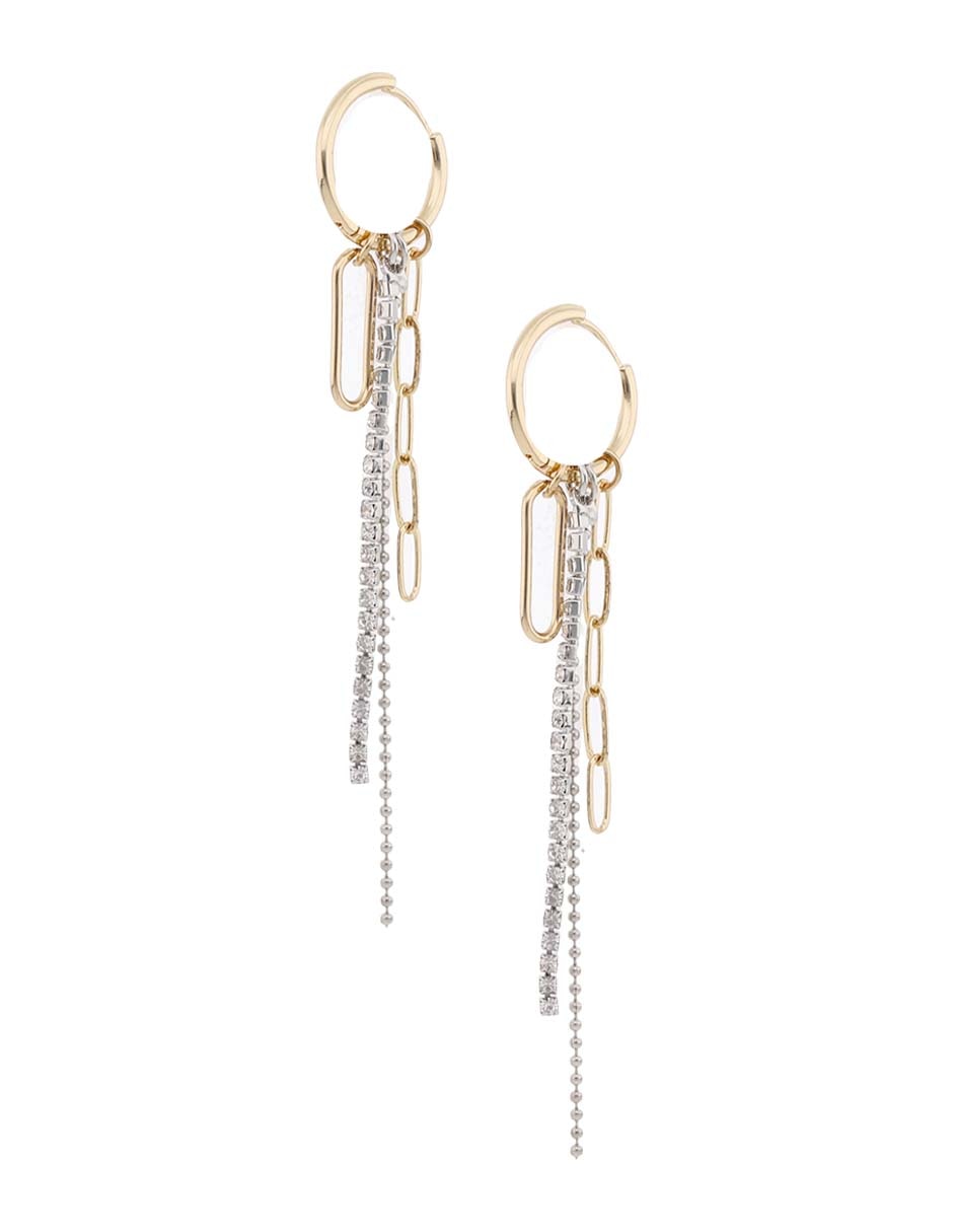 Aretes largos con acabado brillante 2