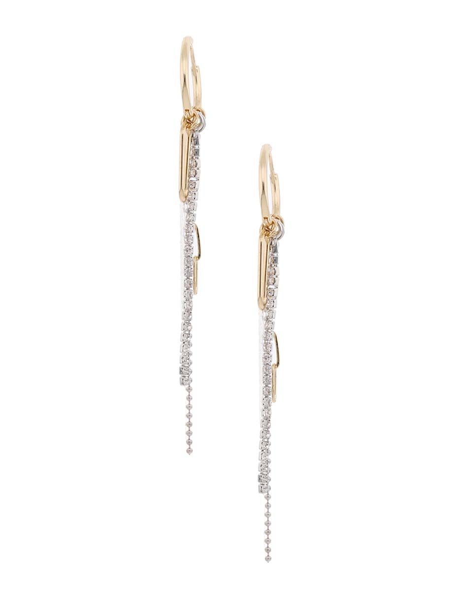 Aretes largos con acabado brillante 3