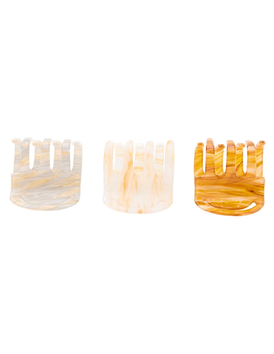 Set de pinzas para el cabello de plástico