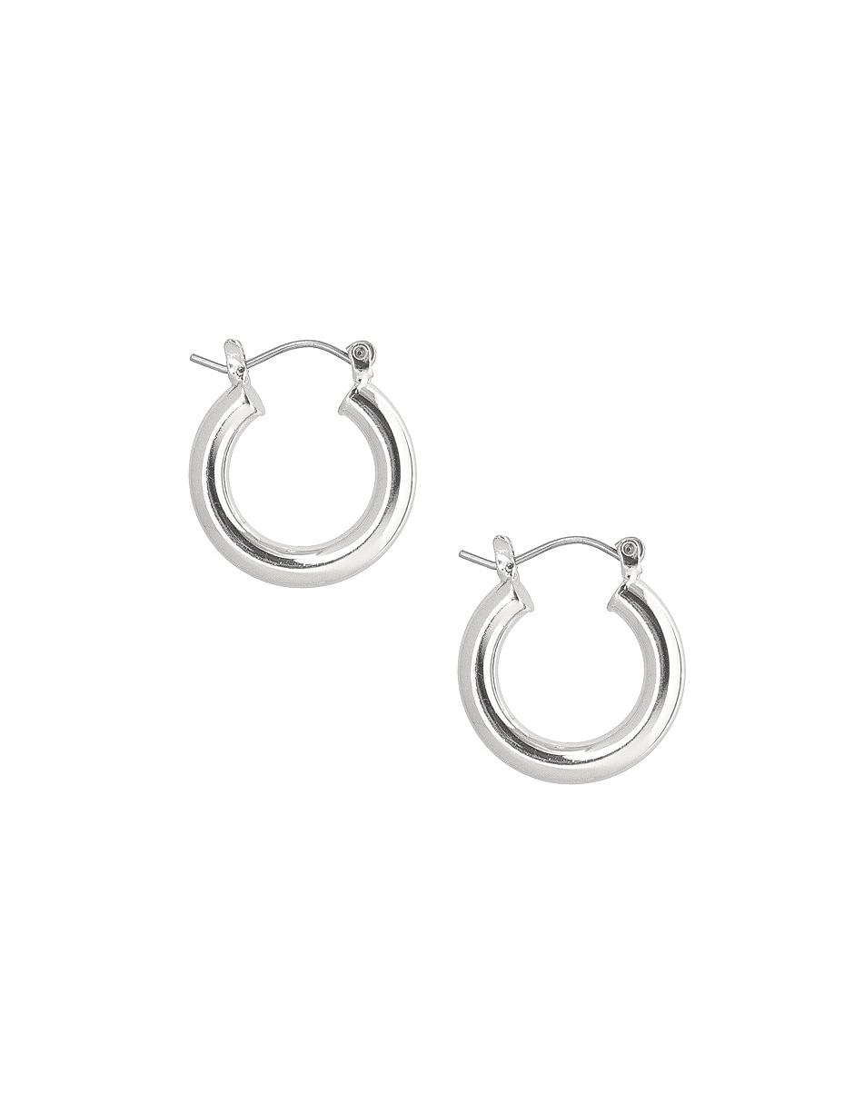 Aretes de aro circulares con acabado lustre 2