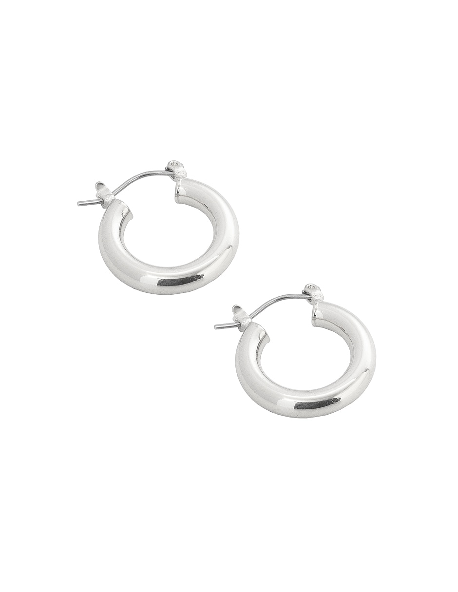 Aretes de aro circulares con acabado lustre 3