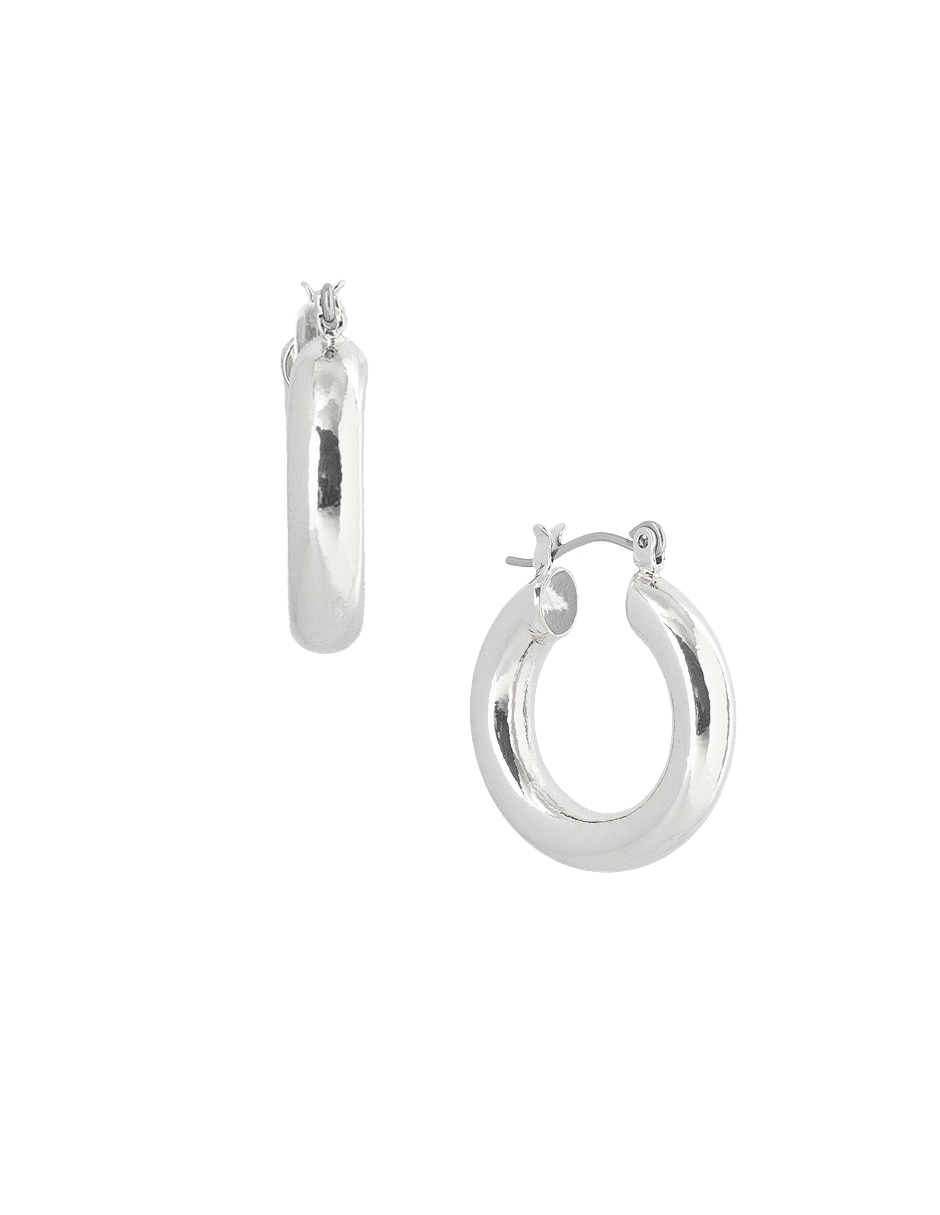 Aretes de aro circulares con acabado lustre 4