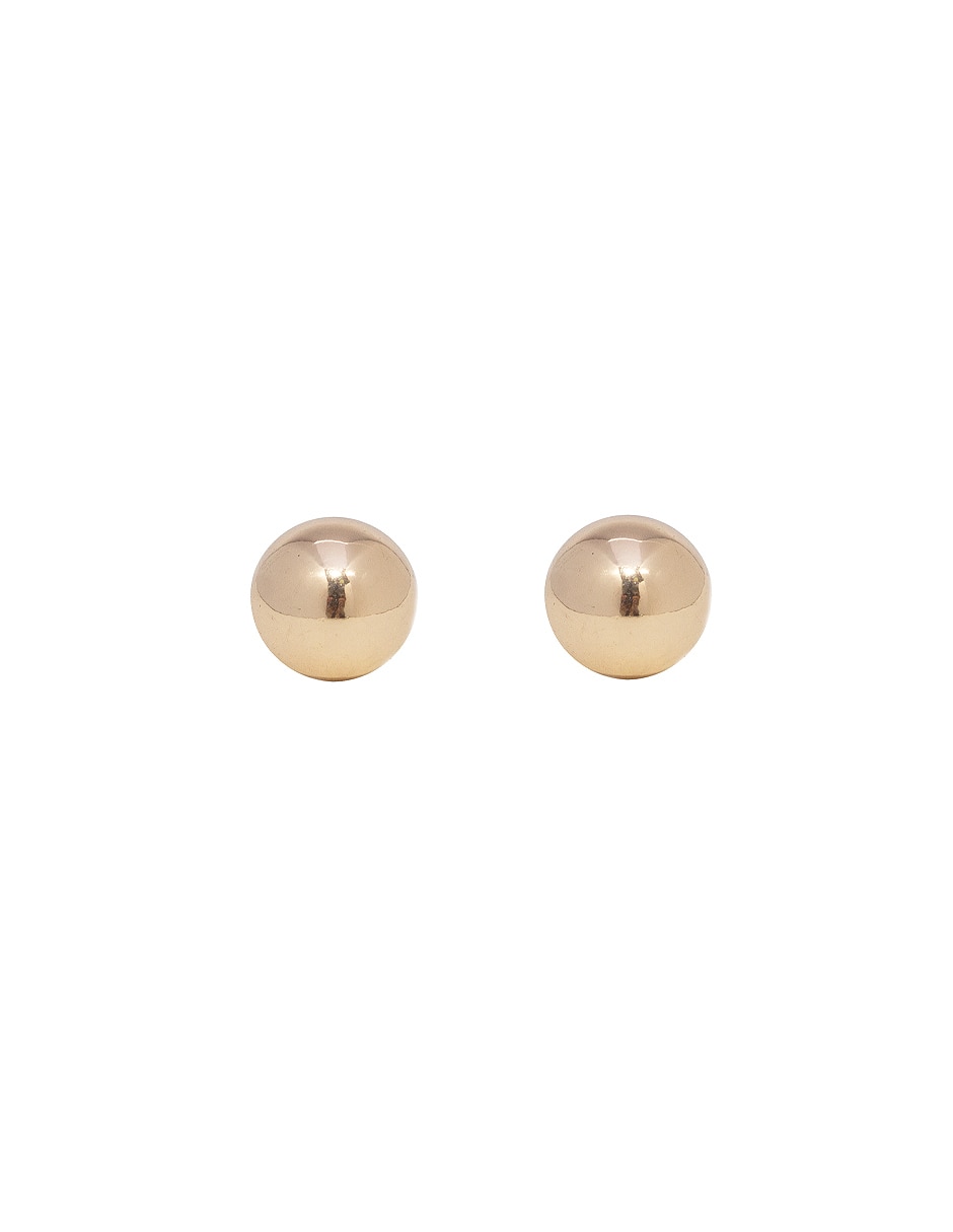 Aretes cortos de esfera con acabado lustre