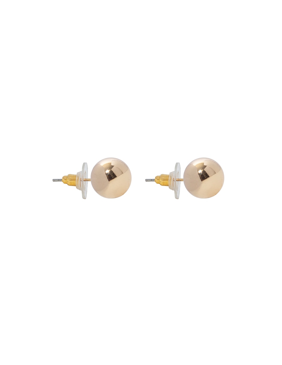 Aretes cortos de esfera con acabado lustre 2